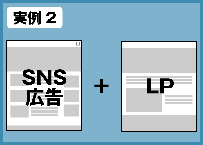 SNS広告 + ランディングページ